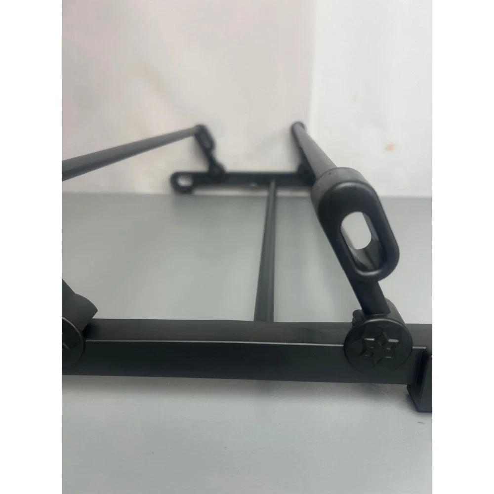 Black Wall Mounted Folding Towel Rack 3 Tier Adhesive Bathroom Storage Organizer